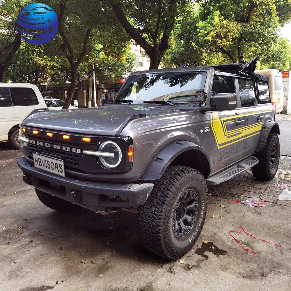 适用福特BRONCO晴雨挡2021款改装外饰配件车窗雨眉档