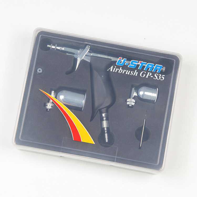 U-Star 优速达 GP-35喷笔 0.3mm枪式喷笔汽车修保喷枪 陶瓷喷枪