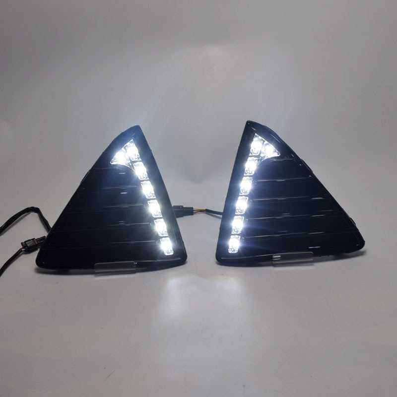 适用于12-14款福特福克斯改装LED日间行车灯下网 雾灯格栅 