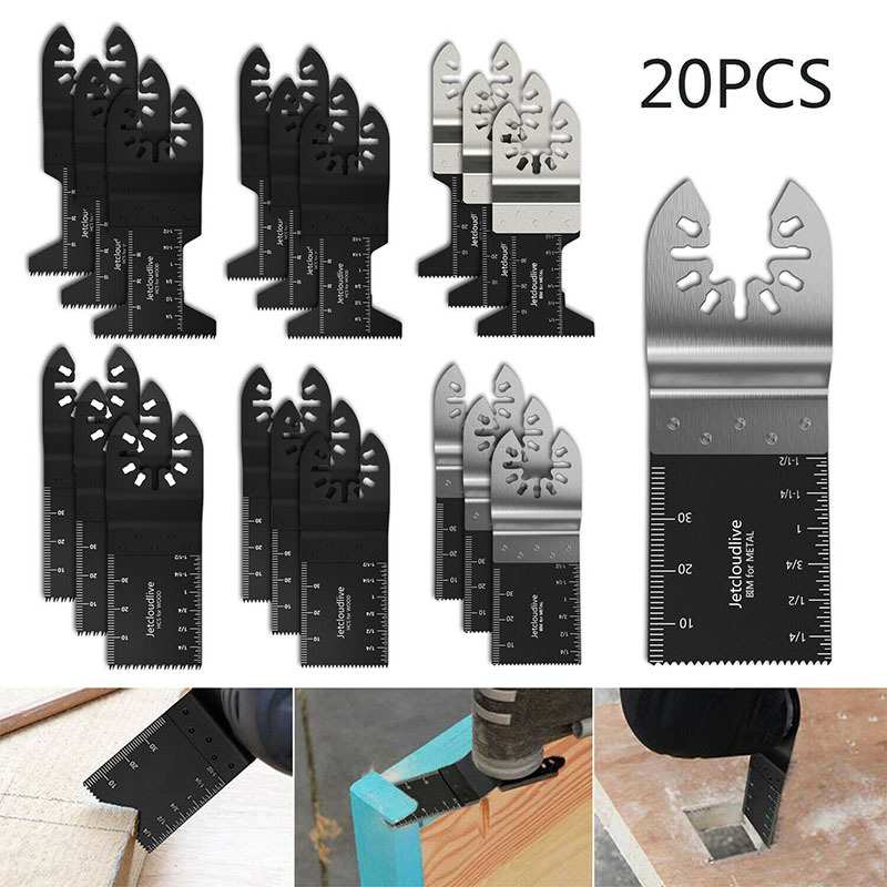 20片6种规格多功能万用宝锯片刀片切金属合金塑料木工快装接头