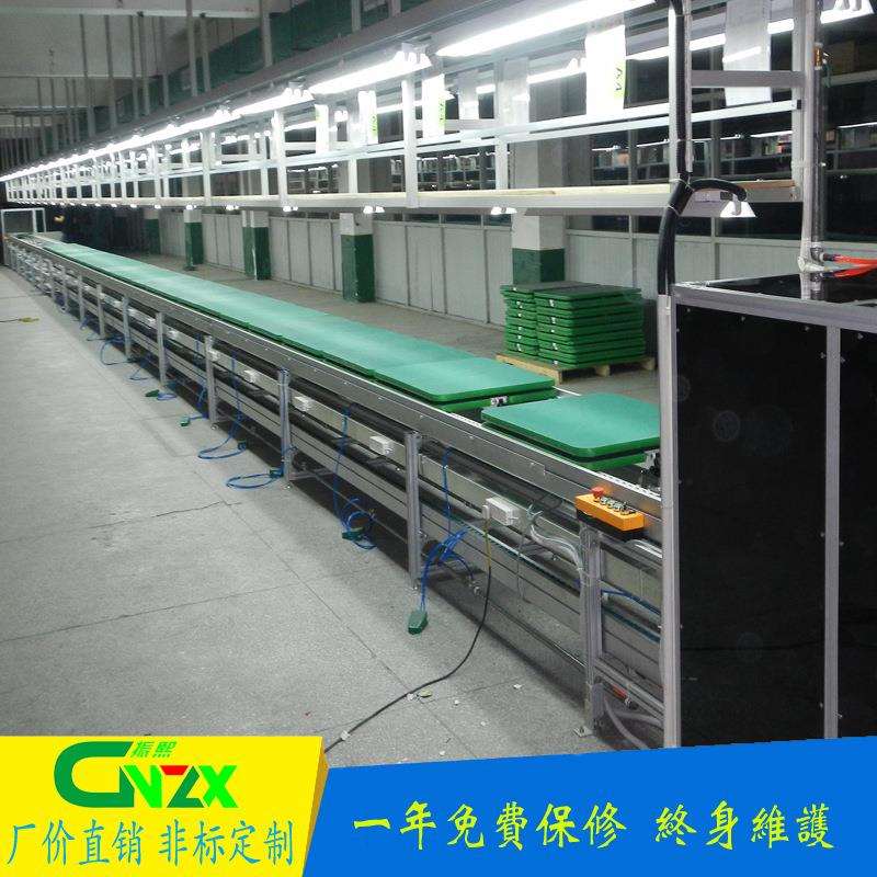 倍速链条音箱组装生产线强制节拍气缸阻挡工装板装配线