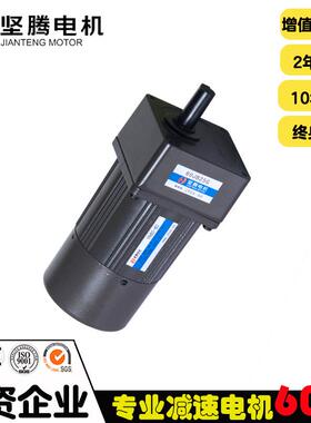 坚腾电机2IK6GN交流YN60-6光轴无减速箱电机6w10w通/失电刹车