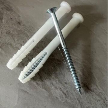厂家直销橱柜吊柜膨胀螺丝8mm长6080mm塑料膨管五金胀塞胶粒膨胀