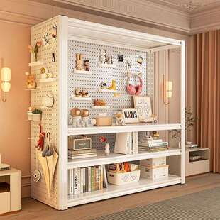 侧边洞洞板配件置物架货架储物柜书柜洞洞板收纳架多层杂物储物架