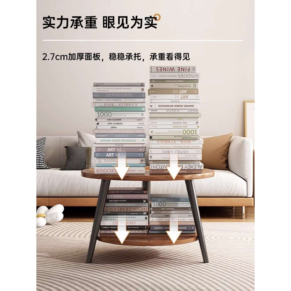 茶几客厅家用2025新款北欧简约小圆桌小户型沙发边几阳台简易茶J&