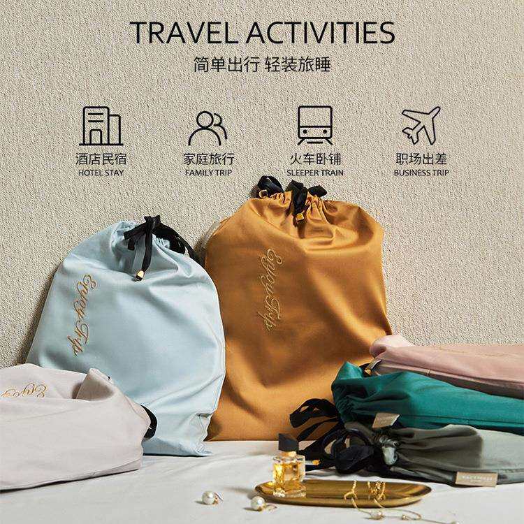 100支长绒棉酒店隔脏睡袋纯棉宾馆旅行出差神器旅睡宝便携式床单