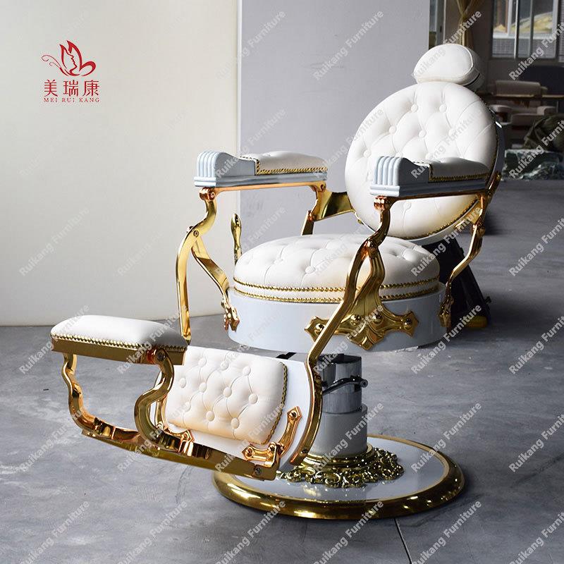 可调节复古美发店理发椅男士油头老式理发刮脸胡子大椅理发店椅子