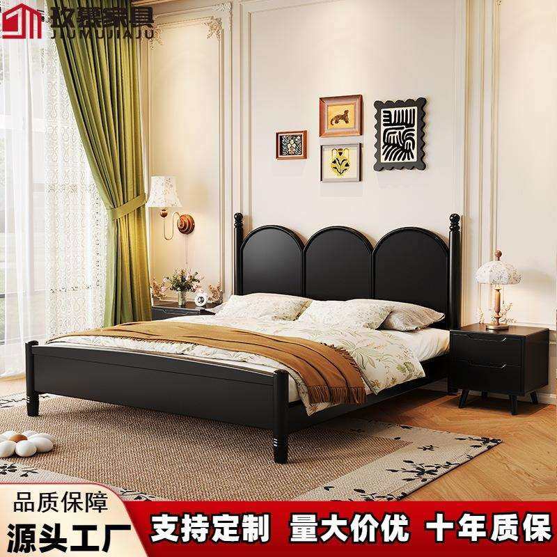法式复古床1.8米双人床1.5米现代简约中古风黑色实木床主卧室婚床,模玩/动漫/周边/娃圈三坑/桌游,模型制作工具/辅料耗材,淘宝优惠券,粉丝福利购,淘宝优惠卷