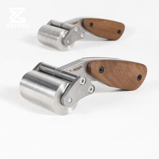 Nattools不锈钢重型滚筒皮革胶接压辊手工皮具滚子皮革滚轮