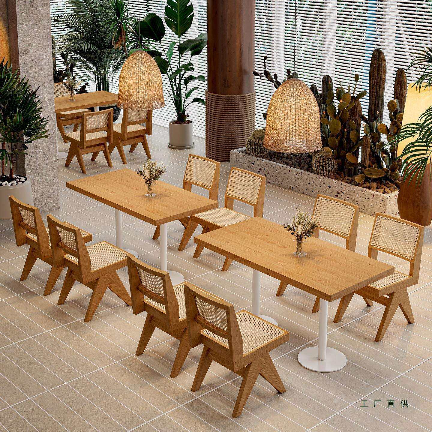 咖啡厅桌椅组合烘焙奶茶甜品店实木餐桌休闲酒吧清吧桌酒馆长方桌,鲜花速递/花卉仿真/绿植园艺,割草机/草坪机,淘宝优惠券,粉丝福利购,淘宝优惠卷