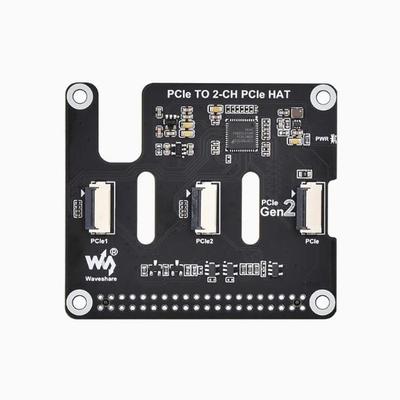 微雪树莓派5Pcie接口扩展板双通道可叠加RaspberryPi5拓展板