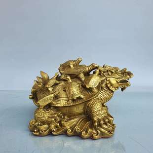 厂家纯铜龙龟摆件母子龙龟九九归一铜龙龟工艺品摆件