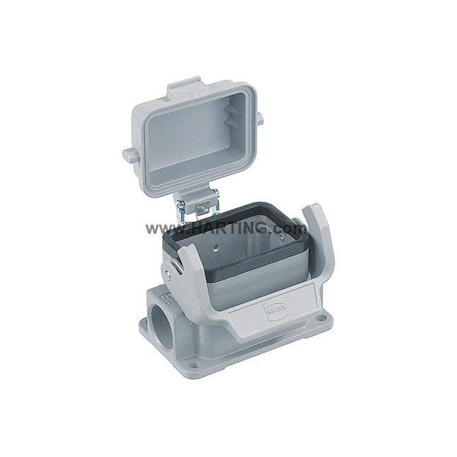 HARTING哈丁连接器09300061296 HAN 6B带盖封底底座2*PG16双孔