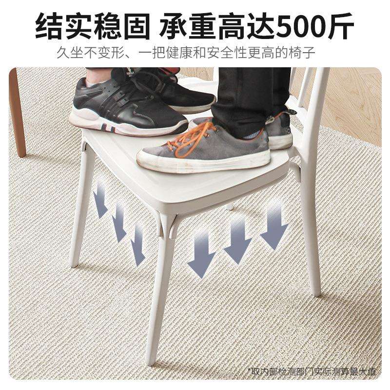 北欧温莎椅现代简约塑料椅子家用餐厅吃饭靠背凳子餐桌椅白色餐椅