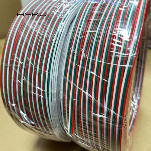 现货RGB led灯条连接线3pin彩色并线电子线白绿红3P排线全铜