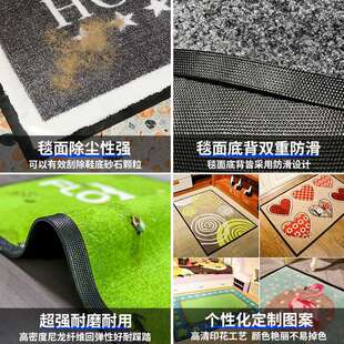 商用尼龙印花地毯酒店商场办公客厅橡胶地垫防滑耐脏门口入户脚垫