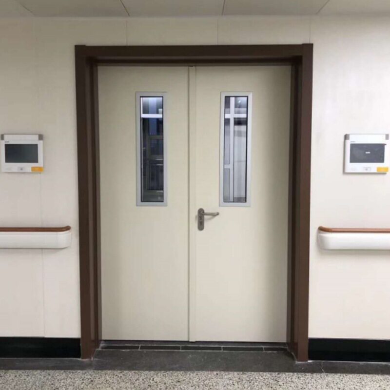镀锌钢板门防尘洁净内外开启闭安静钢化视窗森工生产厂家
