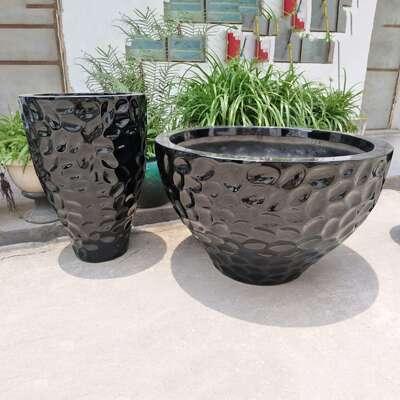 玻璃钢圆形花盆组合商场创意工艺品花器园林景观花盆市政工程花坛