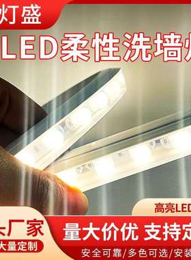 24Vled柔性洗墙灯带漫反射透镜灯带可弯曲亮化招牌户外防水软灯条