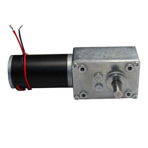 DC 12V 24V蜗轮蜗杆减速电机双轴5-470Rpm自锁可调速正反转电机