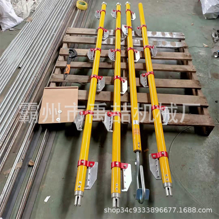 电力施工绝缘独角爬梯带电作业绝缘梯玻璃钢可折叠踏板单钩梯