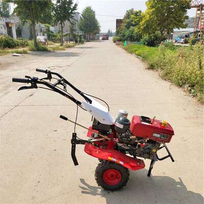 乐丰微耕机家用自走式旋耕犁地机供应7.5马力四冲程汽油微耕机