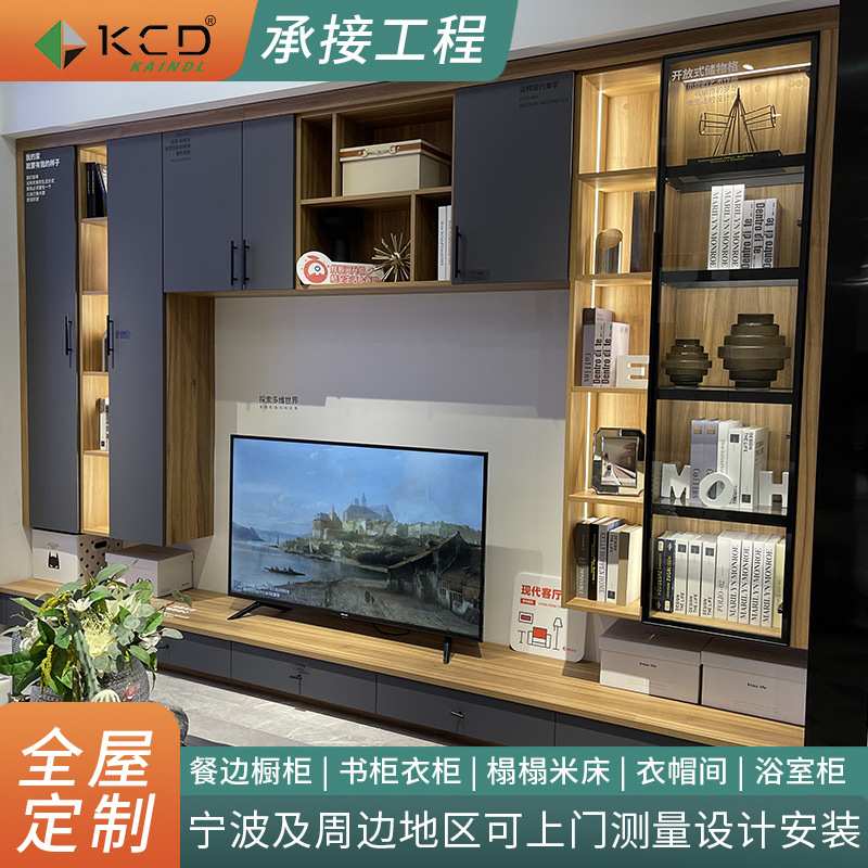 现代轻奢衣柜门衣帽间全屋定制 定做背景墙玻璃门书房储物组合柜