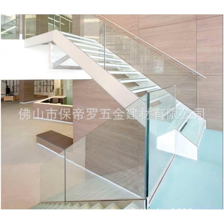 玻璃楼梯扶手栏杆钢化玻璃简约风格装修工程别墅用