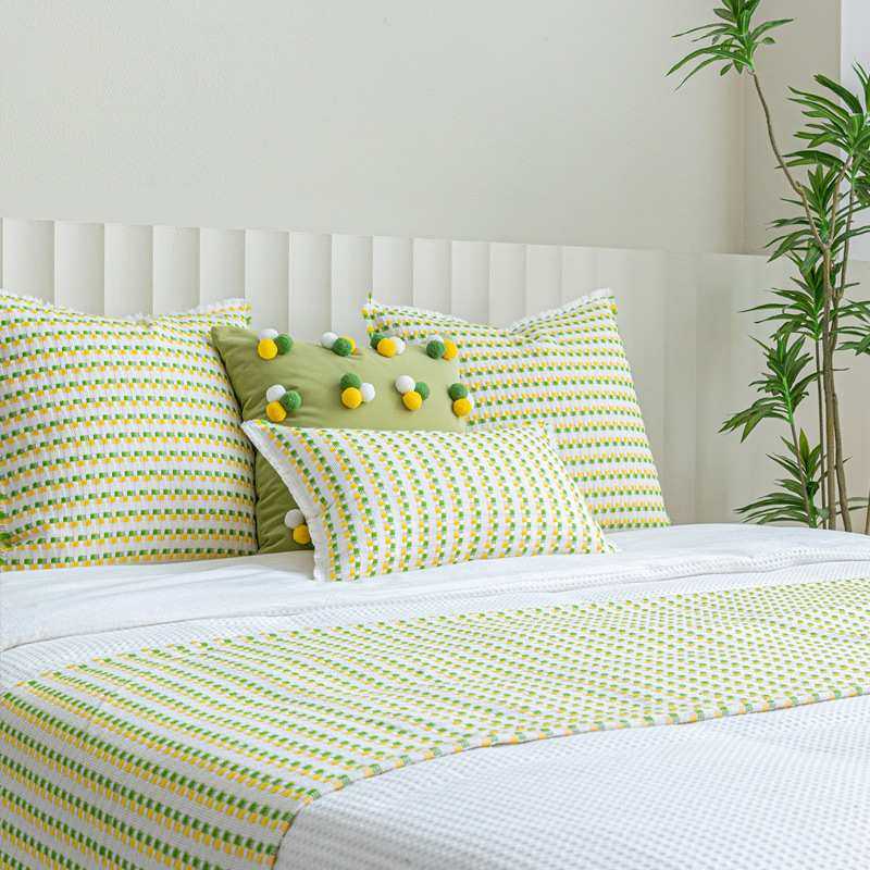 小清新ins风民宿床上用品抱枕靠垫床旗搭毯四件套绿色样板儿童房,模玩/动漫/周边/娃圈三坑/桌游,模型制作工具/辅料耗材,淘宝优惠券,粉丝福利购,淘宝优惠卷