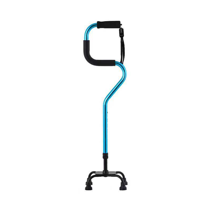 拐杖四爪拐棍支架可伸缩轻便防滑助步器手杖双扶手登山杖防滑脚垫