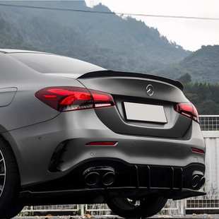 适用奔驰A200l尾翼改装专用M4刀锋款新A级卧式压尾翼新a35l扰流板