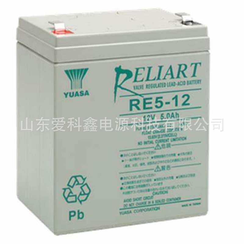 YUASA汤浅蓄电池 RE5-12 12v5ah 门禁 仪器免维护电池