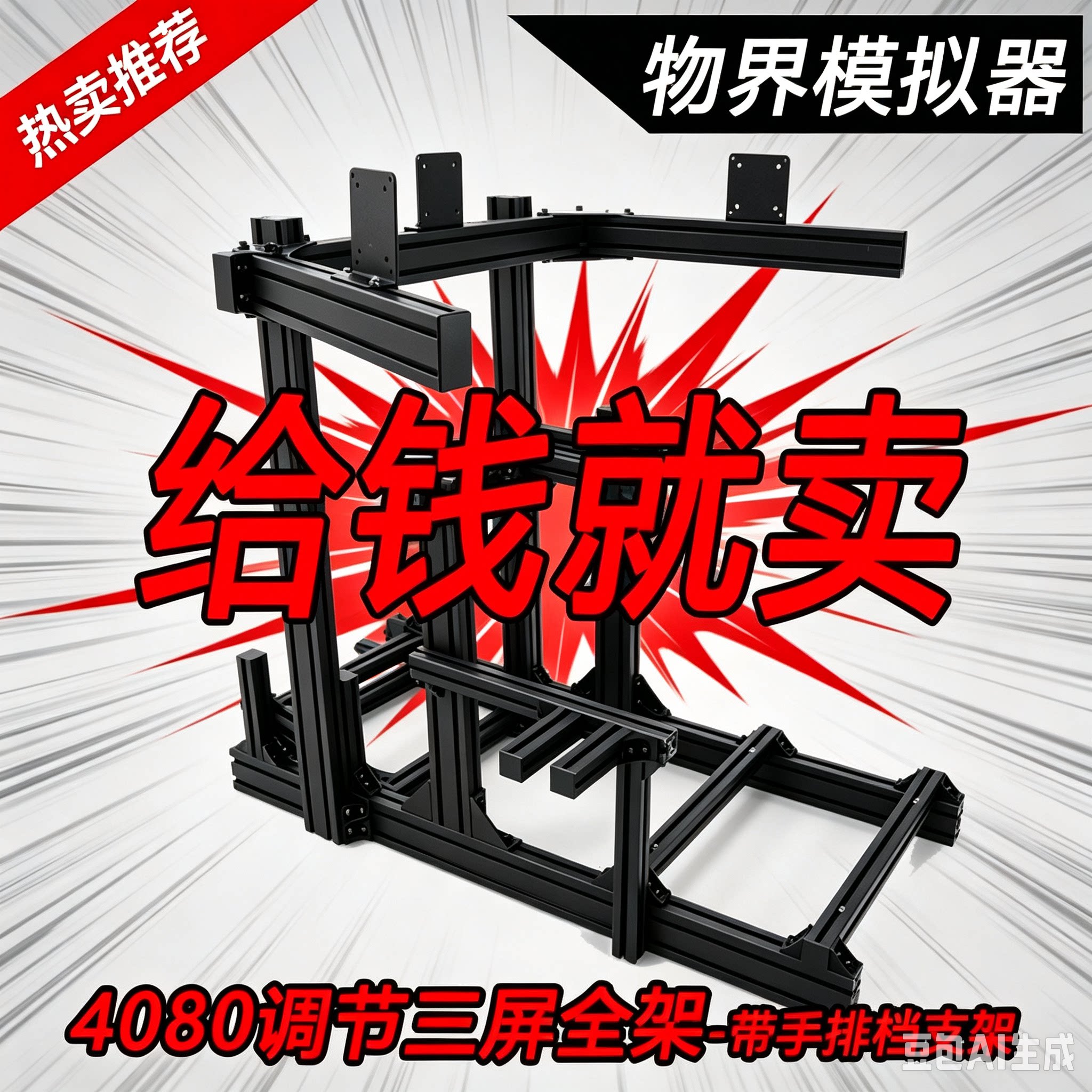 赛车模拟器铝型材支架多品牌适配
