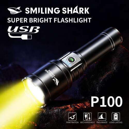 Super bright outdoor lighting zoom flashlight for home use