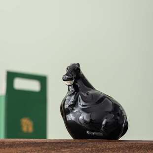 你我皆是黑马拒绝焦绿创意陶瓷绿马桌面玄关装饰品工艺摆件送礼