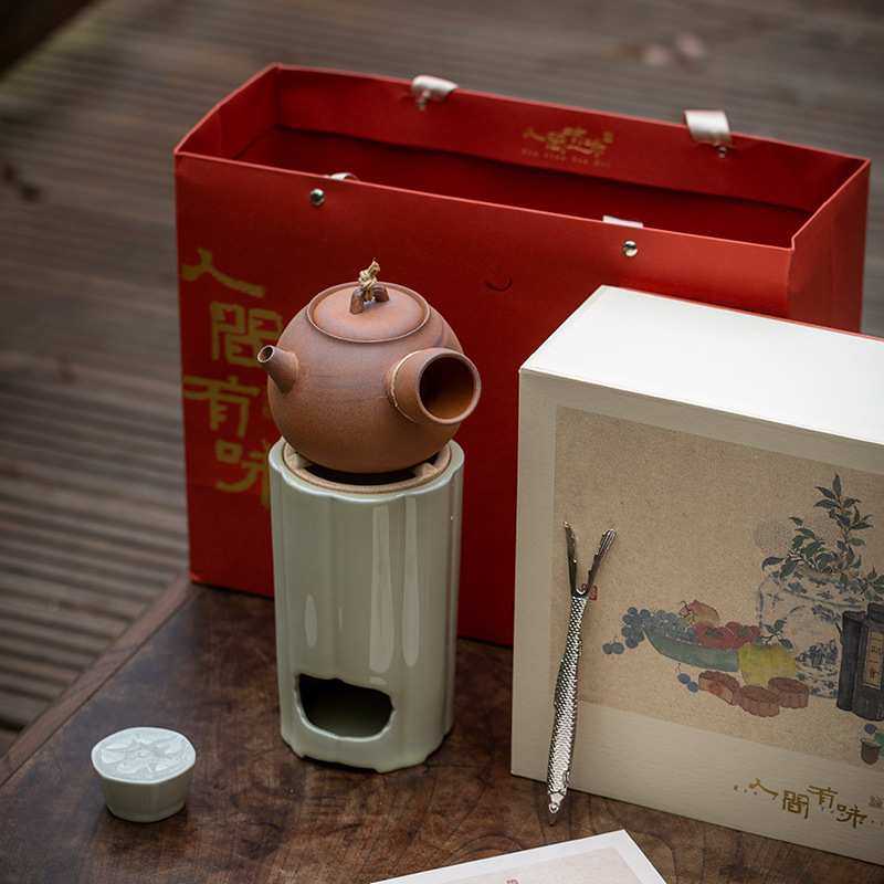 人间有味风炉套组围炉煮茶侧把壶碳炉整套礼盒陶瓷功夫茶具烧水壶,3C数码配件,摄像机配件,淘宝优惠券,粉丝福利购,淘宝优惠卷