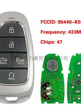 适用于现代圣克斯鲁5键智能钥匙433MHz 95440-K5010 47CHIP