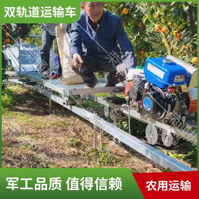 果园轨道搬运车自走式 汽油小型电动货物装载山地农用单轨运输车