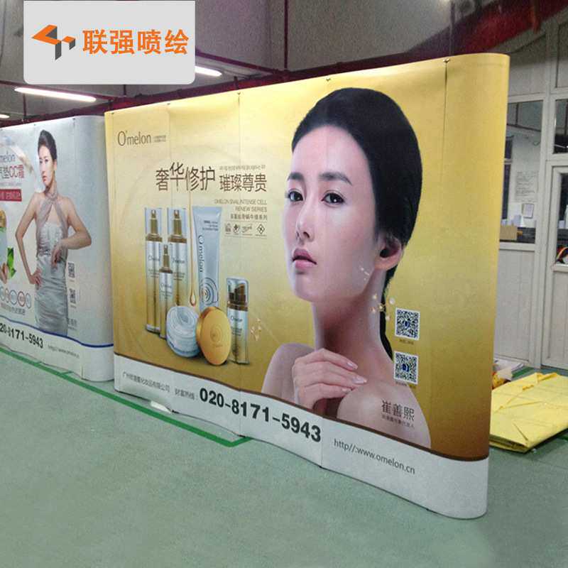 深圳厂家供应拉网展示架 热转印布拉网画面 活动签到背景板