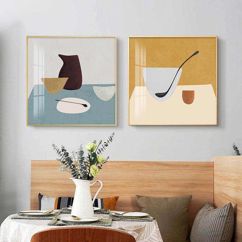 方形餐厅装饰画现代轻奢饭厅墙画餐具抽象图案背景壁画样板间挂画,玩具/童车/益智/积木/模型,毛绒/玩偶/公仔/布艺类玩具,淘宝优惠券,粉丝福利购,淘宝优惠卷