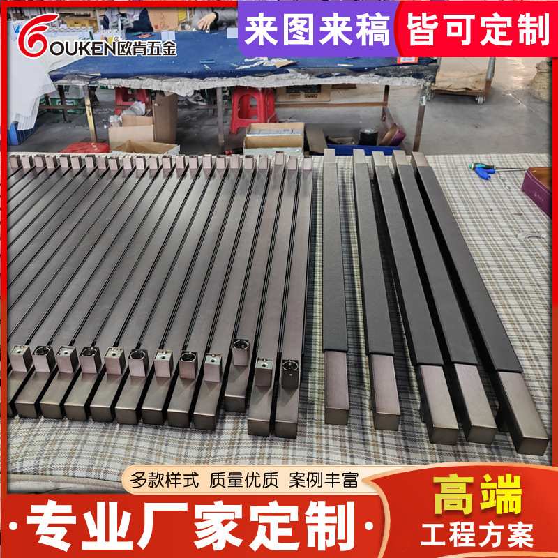 欧肯五金豪华不锈钢大门拉手加厚轻奢欧式豪华酒店别墅门把手