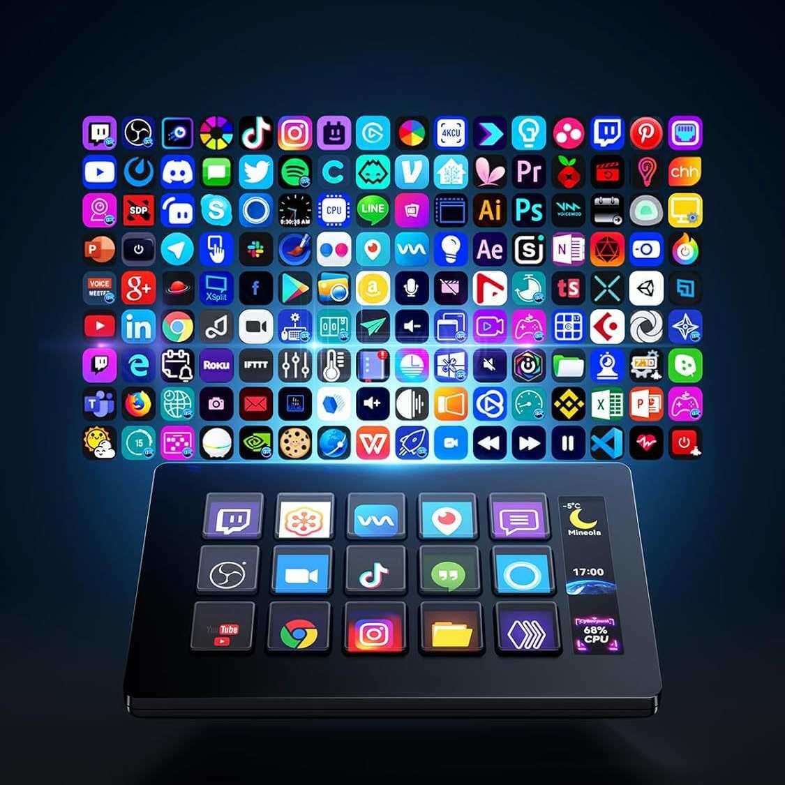 妙联宝原厂streamdeck可视化键盘液晶显示按键可编程客制化小键盘