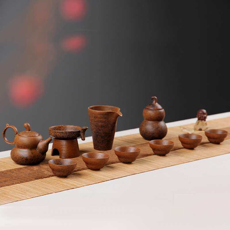 家用日式仿古茶壶茶杯盖碗陶瓷整套茶杯茶道粗陶功夫茶具套装