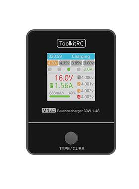 ToolkitRC M4AC平衡充电器30W 1-4s/IPS 全视角显示屏/AC100-240v