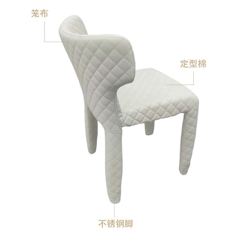 意式现代简约餐椅无扶手客厅酒店怪物椅子靠背设计师家具化妆台椅