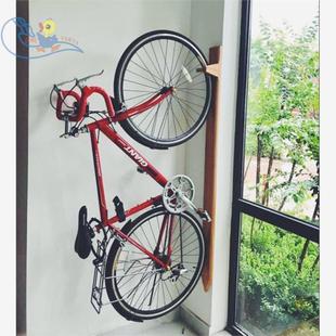 竖直墙壁挂壁式架自行车立式架挂架停车停车单车bo实木okbi垒德株