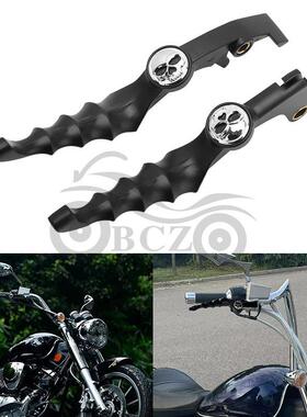 适用力帆V16 通用鬼头哑黑色改装刹车离合牛角 手把拉杆 手柄