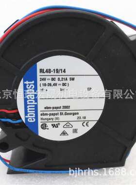 鼓风机RL48-19/12 德国ebmpapst 12V 5W 0.42A 4400rbm 28m3/h