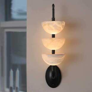 轻奢法式北欧客厅卧室过道壁灯西班牙云石客厅背景墙设计师灯具