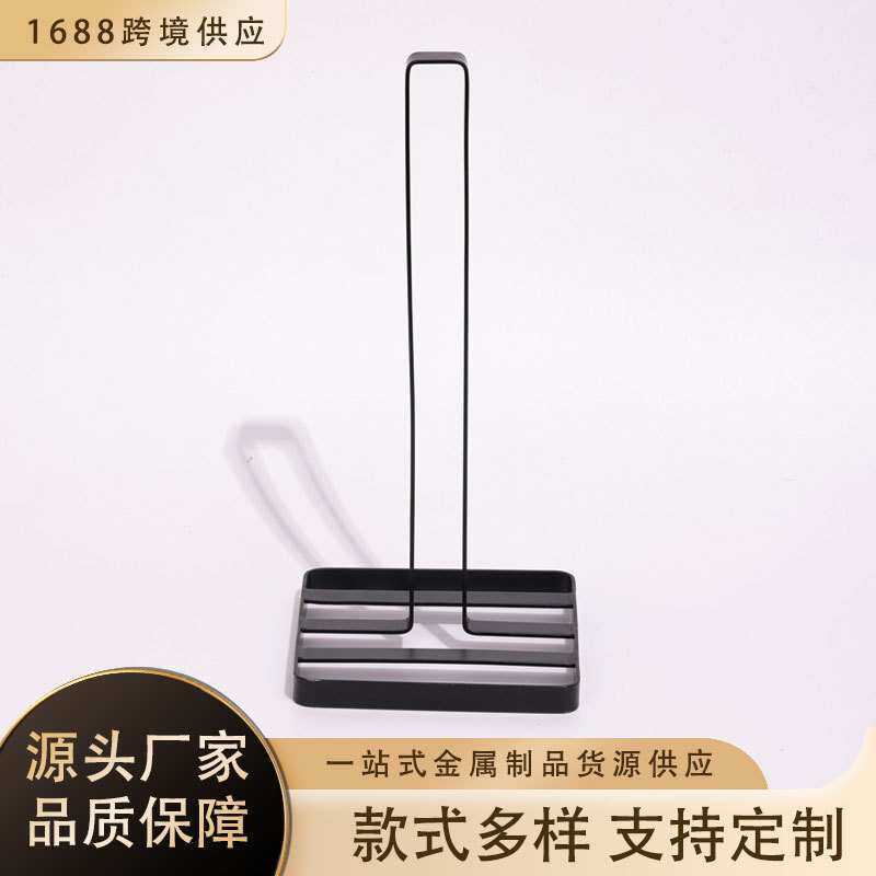 跨境铁艺免打孔卷纸巾架简约创意纸巾架厨房餐桌立式卷纸架